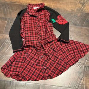 Ooh! La La! Couture Red and Black Plaid Swing Dress